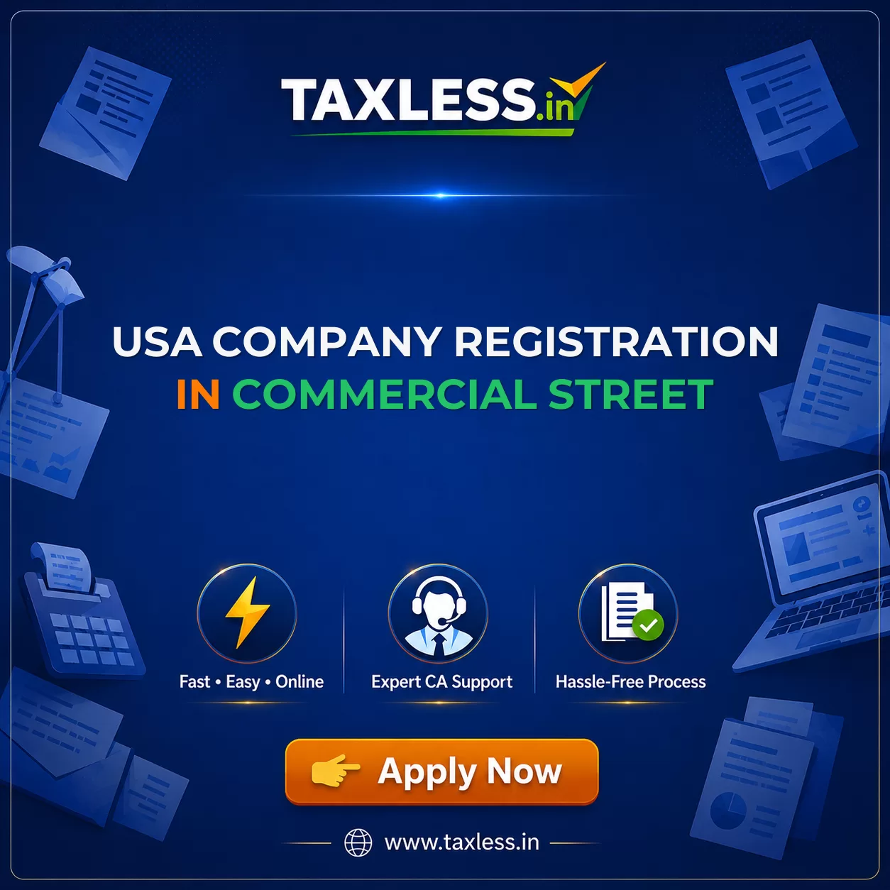 USA Company Registration in Commercial Street