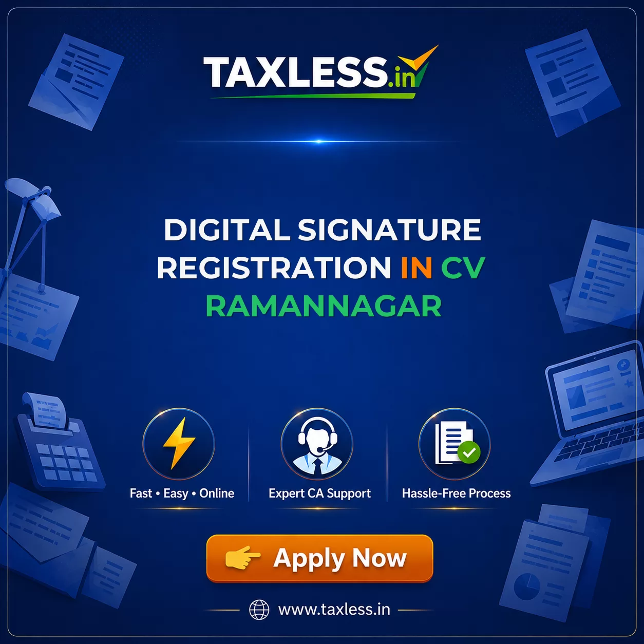 Digital Signature Registration in Cv Ramannagar