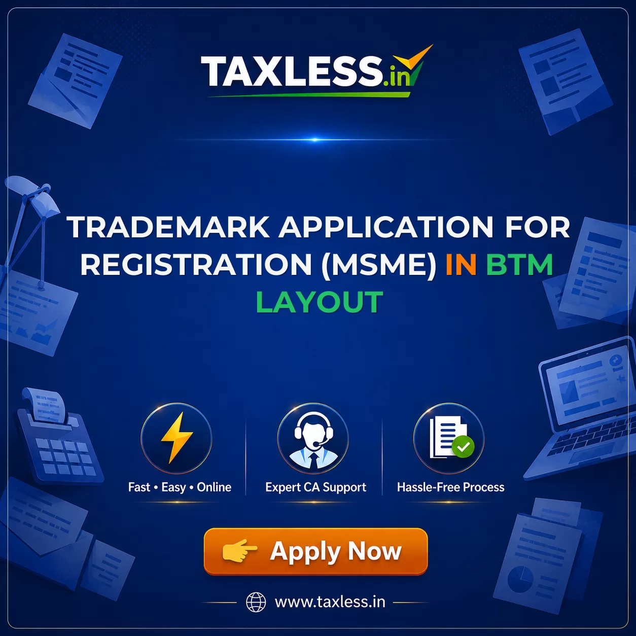 Trademark Application For Registration (MSME) in Btm Layout