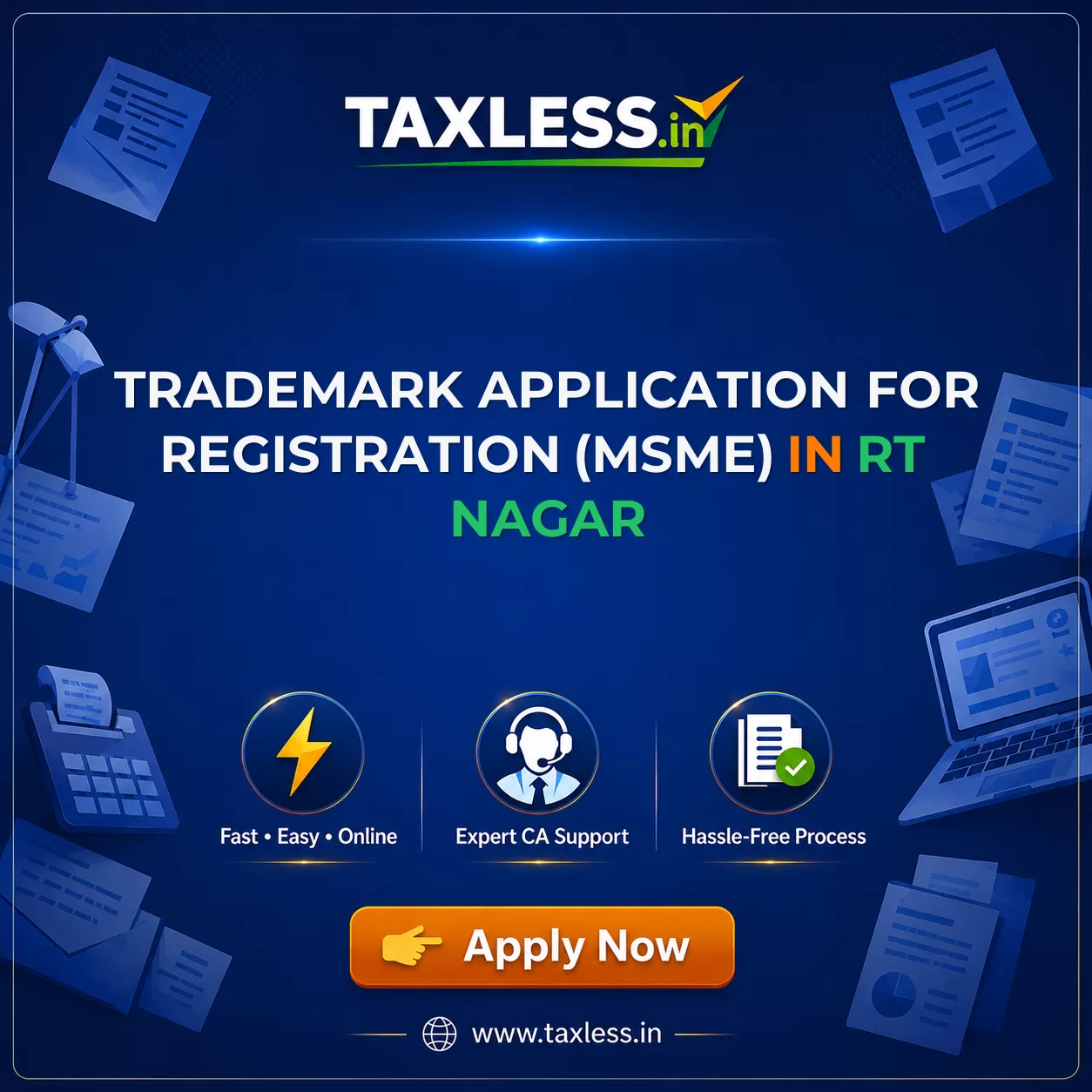Trademark Application For Registration (MSME) in Rt Nagar
