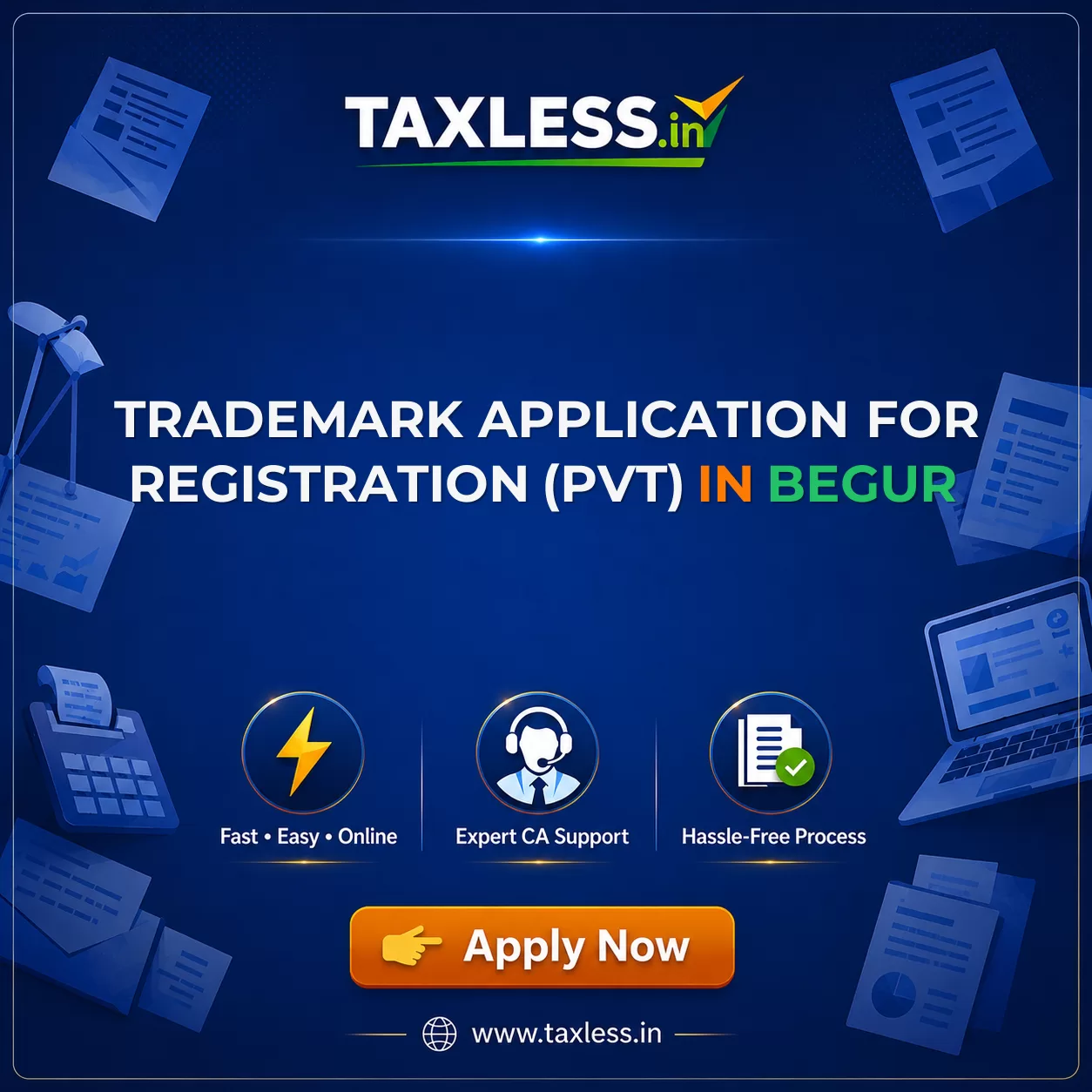Trademark Application For Registration (Pvt) in Begur