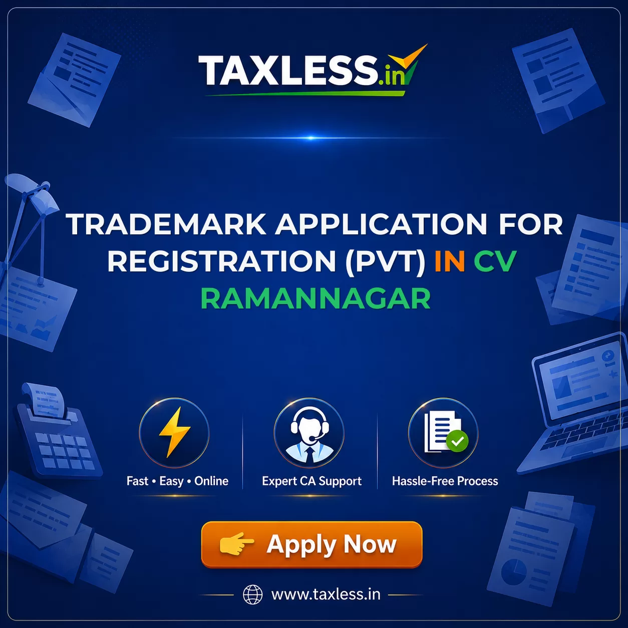 Trademark Application For Registration (Pvt) in Cv Ramannagar