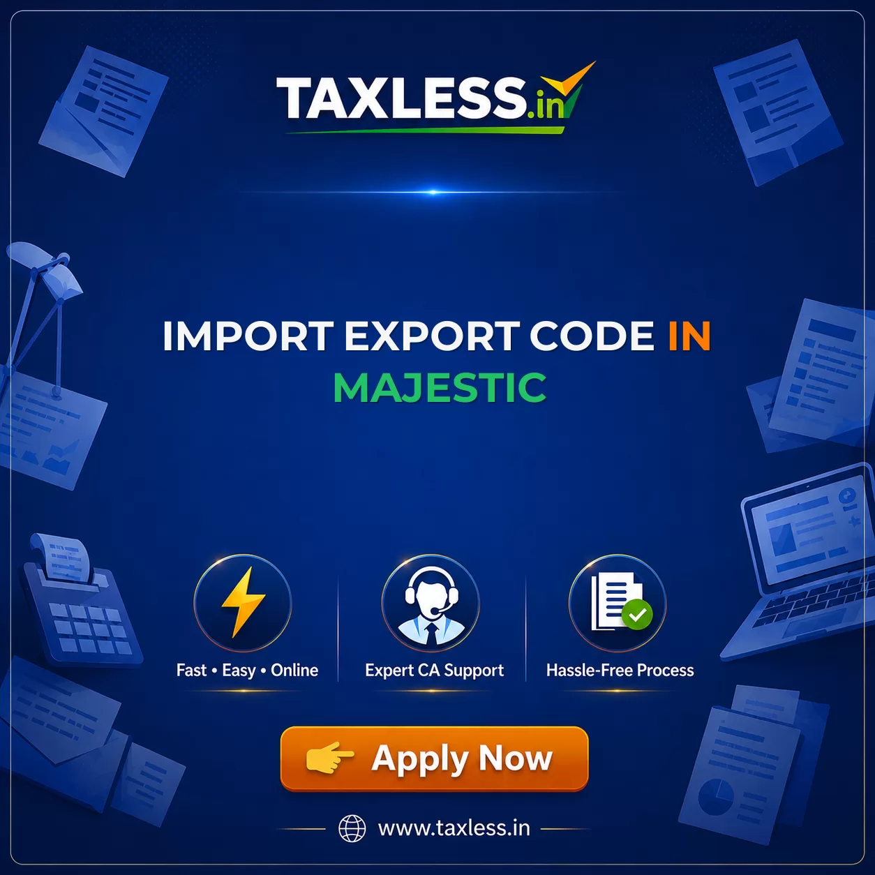Import Export Code in Majestic