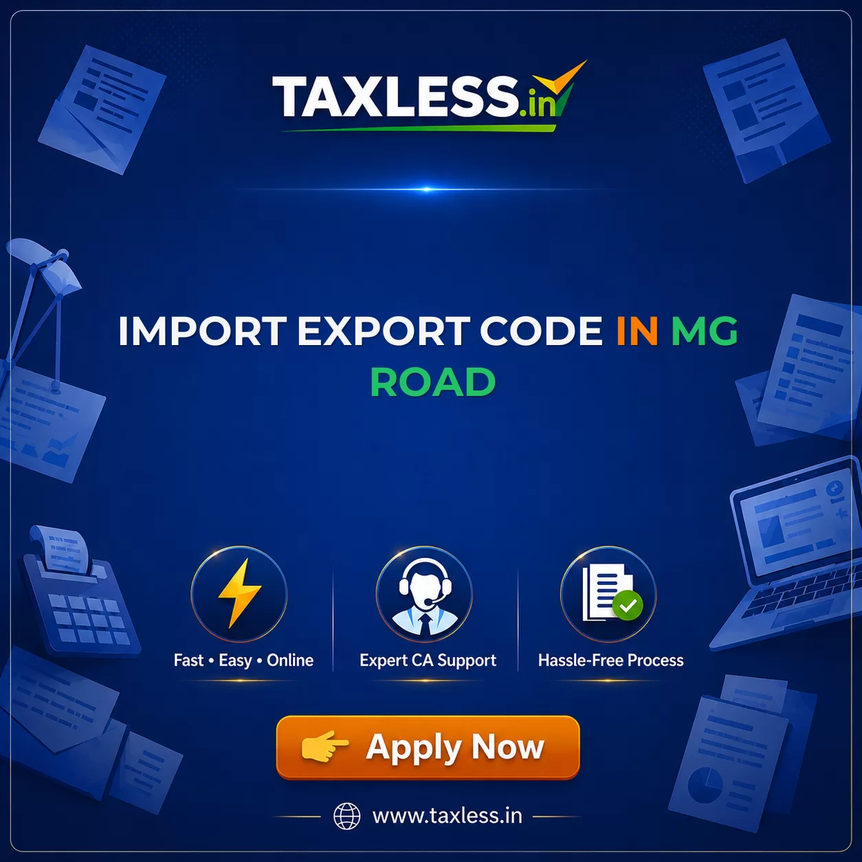 Import Export Code in Mg Road