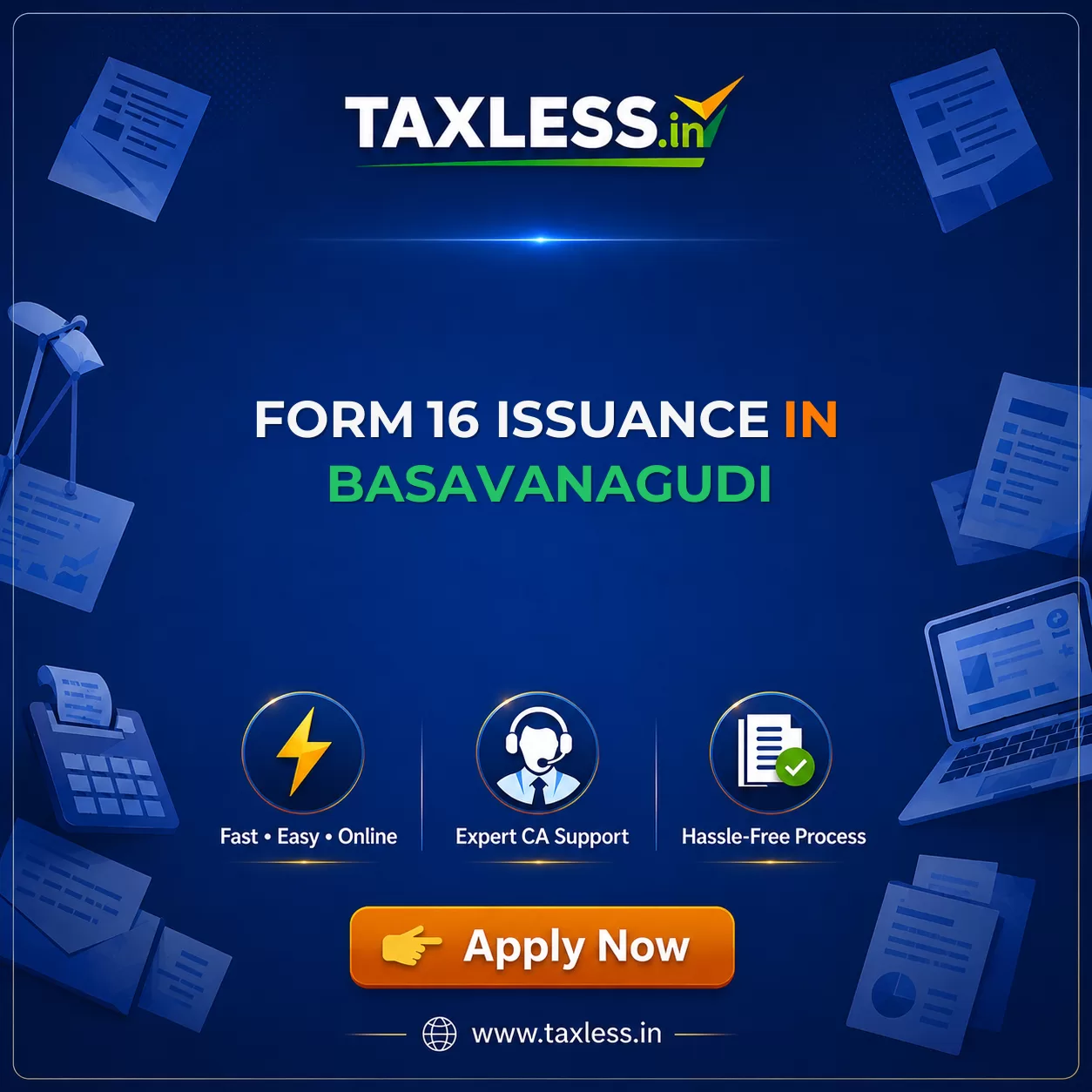 Form 16 Issuance in Basavanagudi