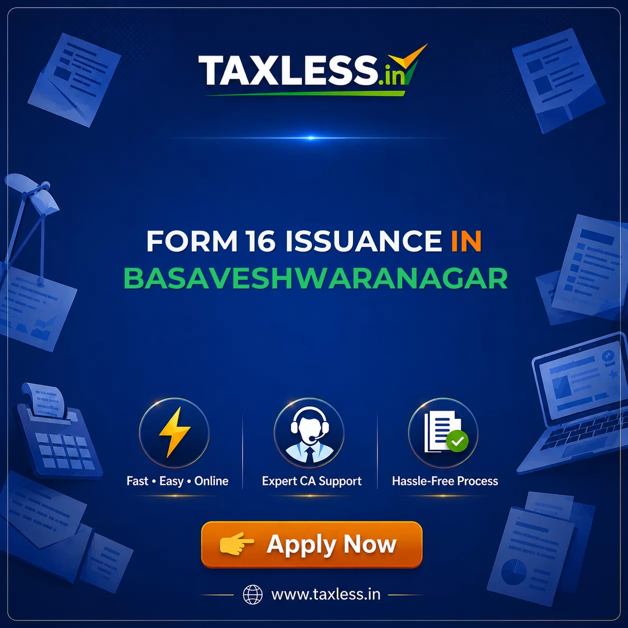 Form 16 Issuance in Basaveshwaranagar
