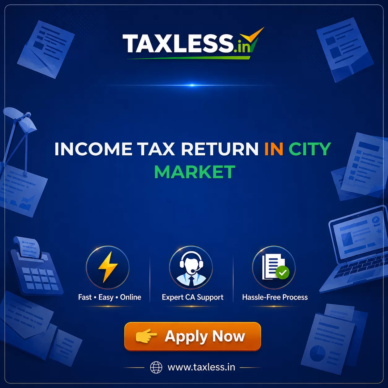 Income Tax Return in City Market