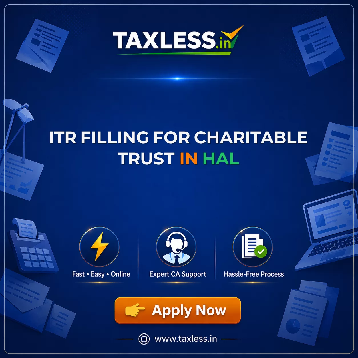 ITR Filling For Charitable Trust in Hal