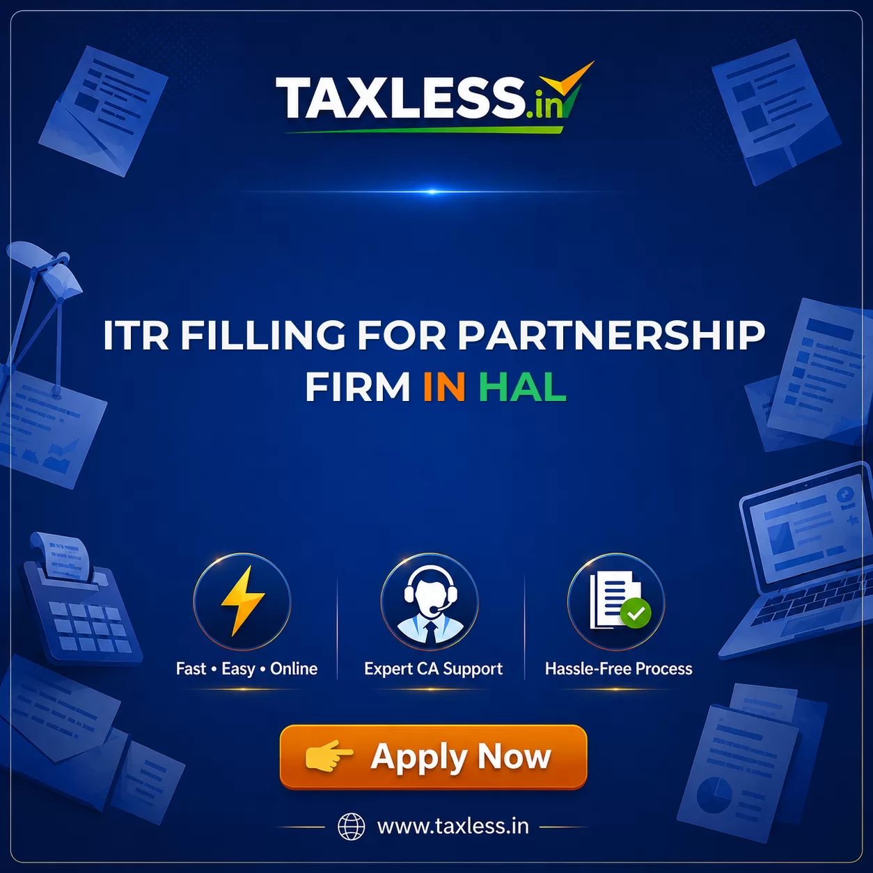 ITR Filling For Partnership Firm in Hal