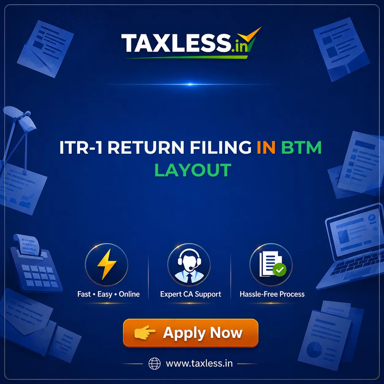 ITR-1 Return Filing in Btm Layout