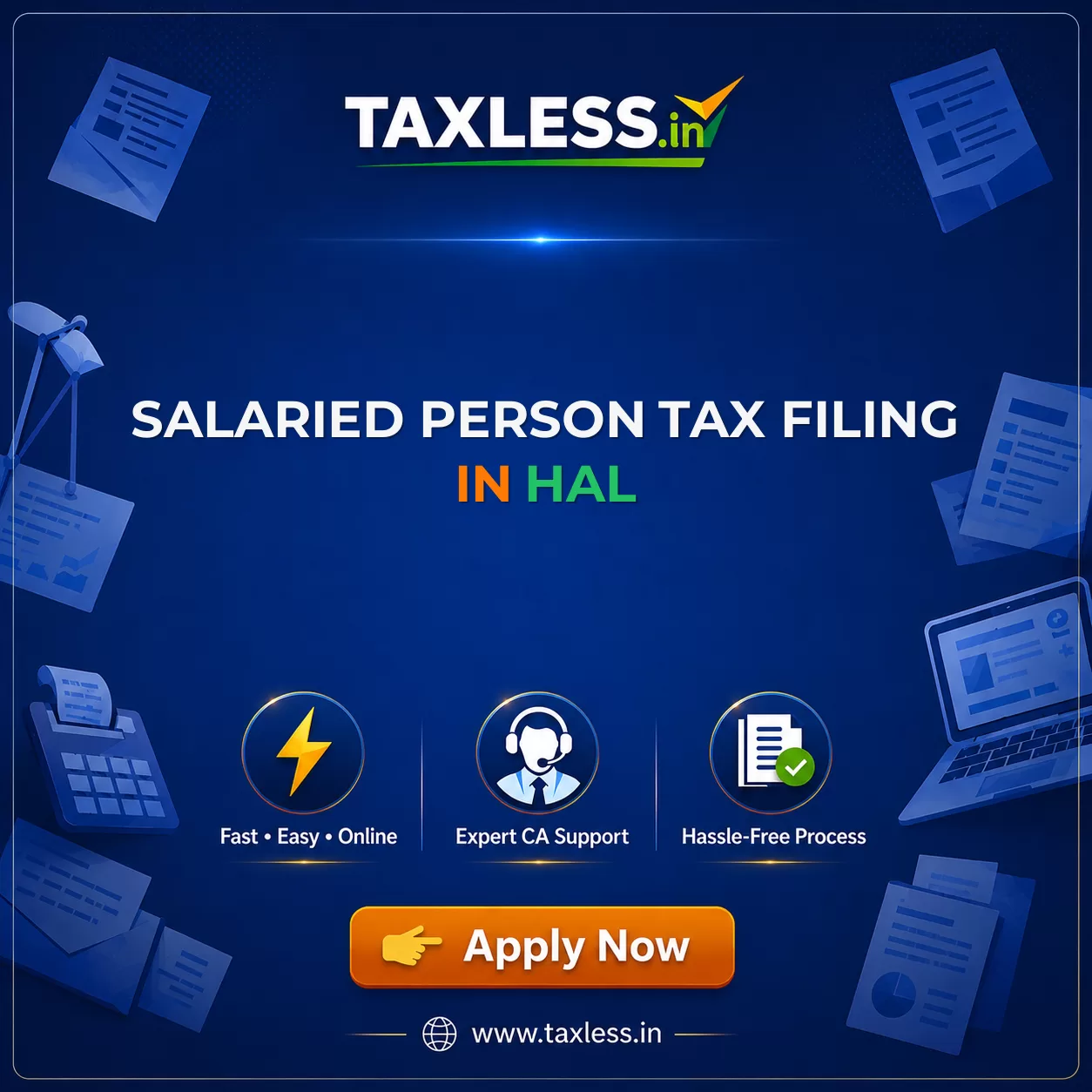 Salaried Person Tax Filing in Hal