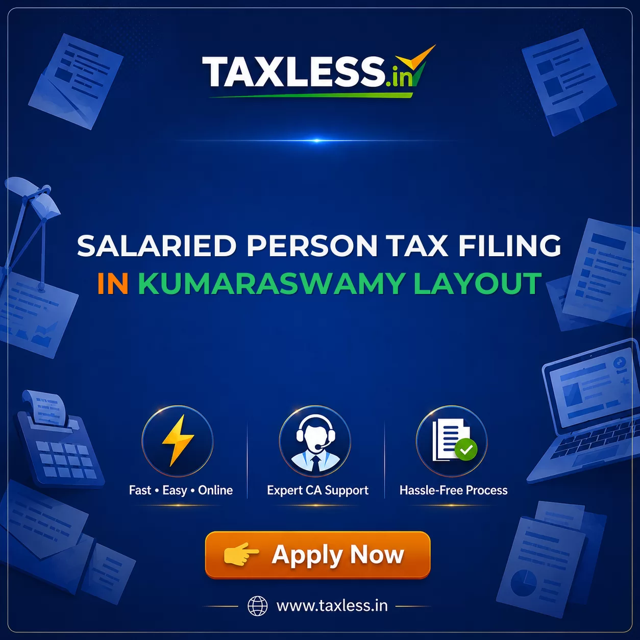 Salaried Person Tax Filing in Kumaraswamy Layout