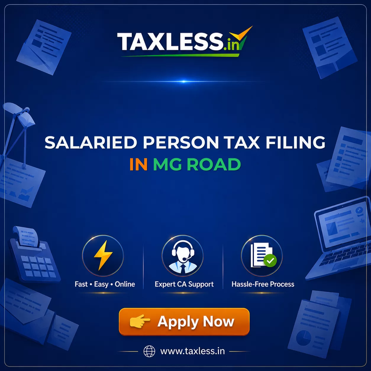 Salaried Person Tax Filing in Mg Road