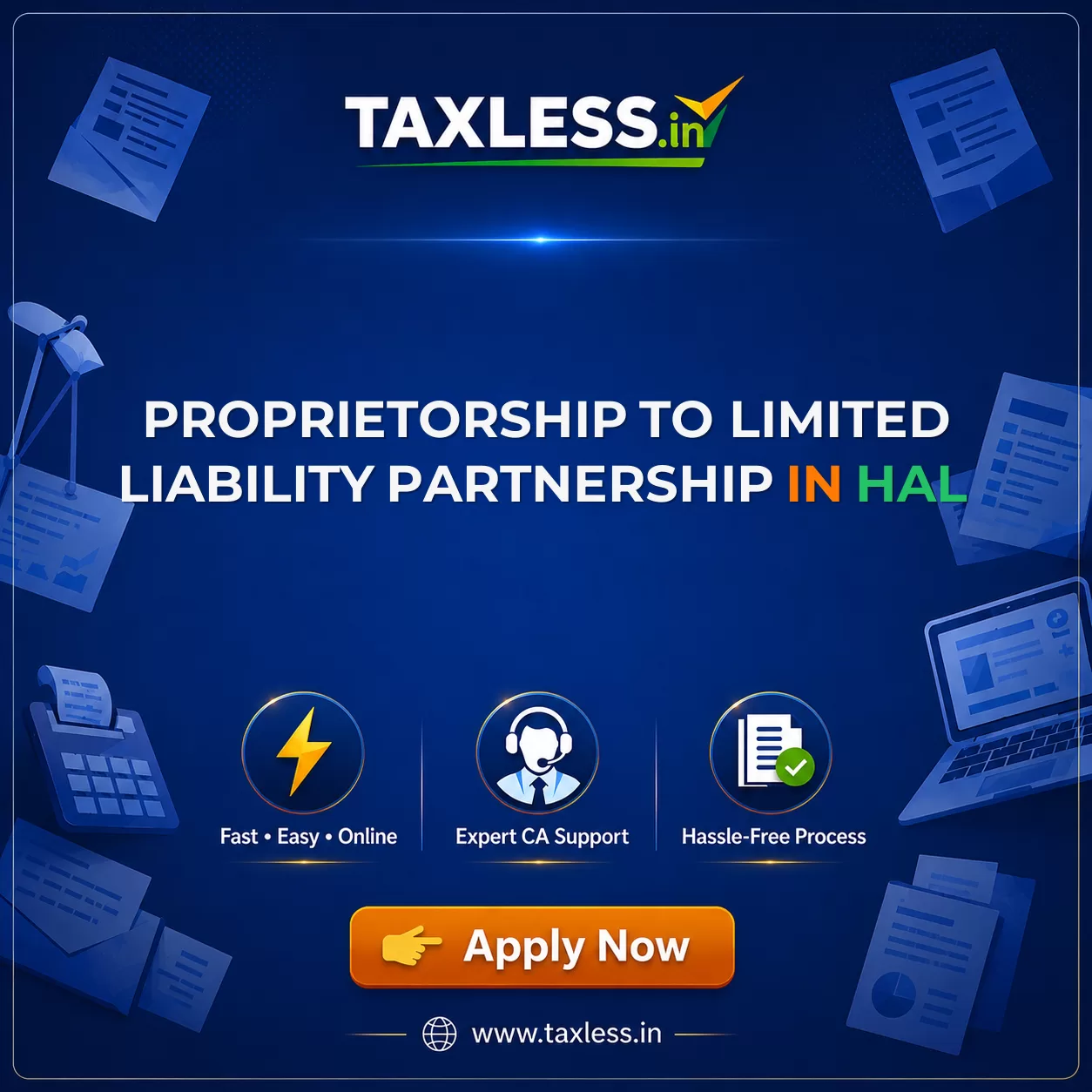 Proprietorship To Limited Liability Partnership in Hal