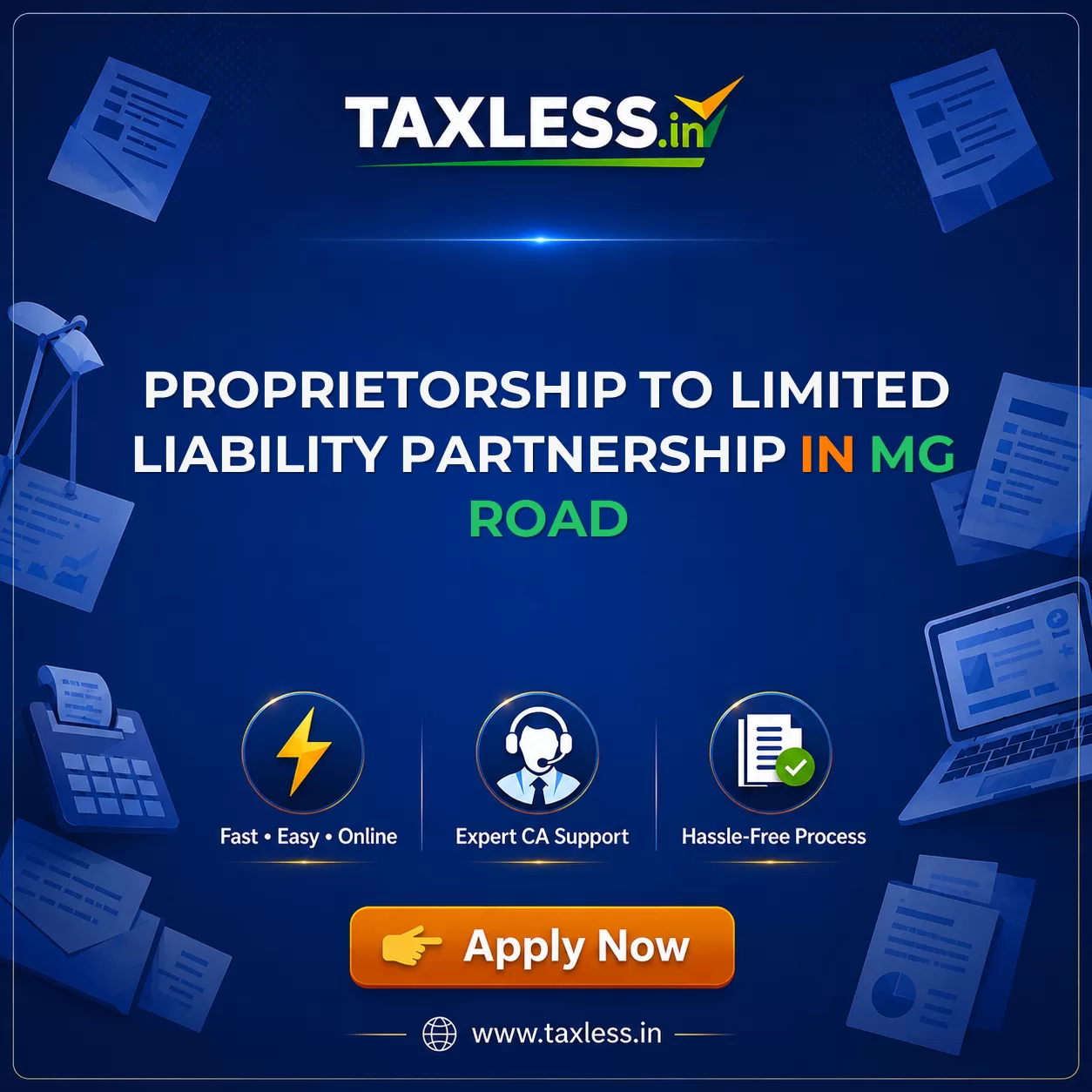 Proprietorship To Limited Liability Partnership in Mg Road