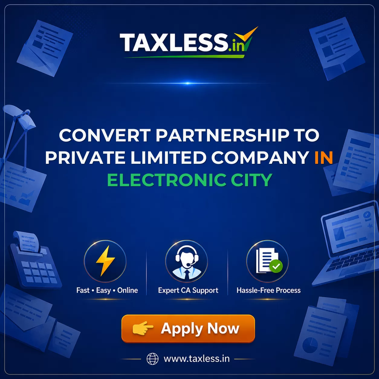 Convert Partnership To Private Limited Company in Electronic City