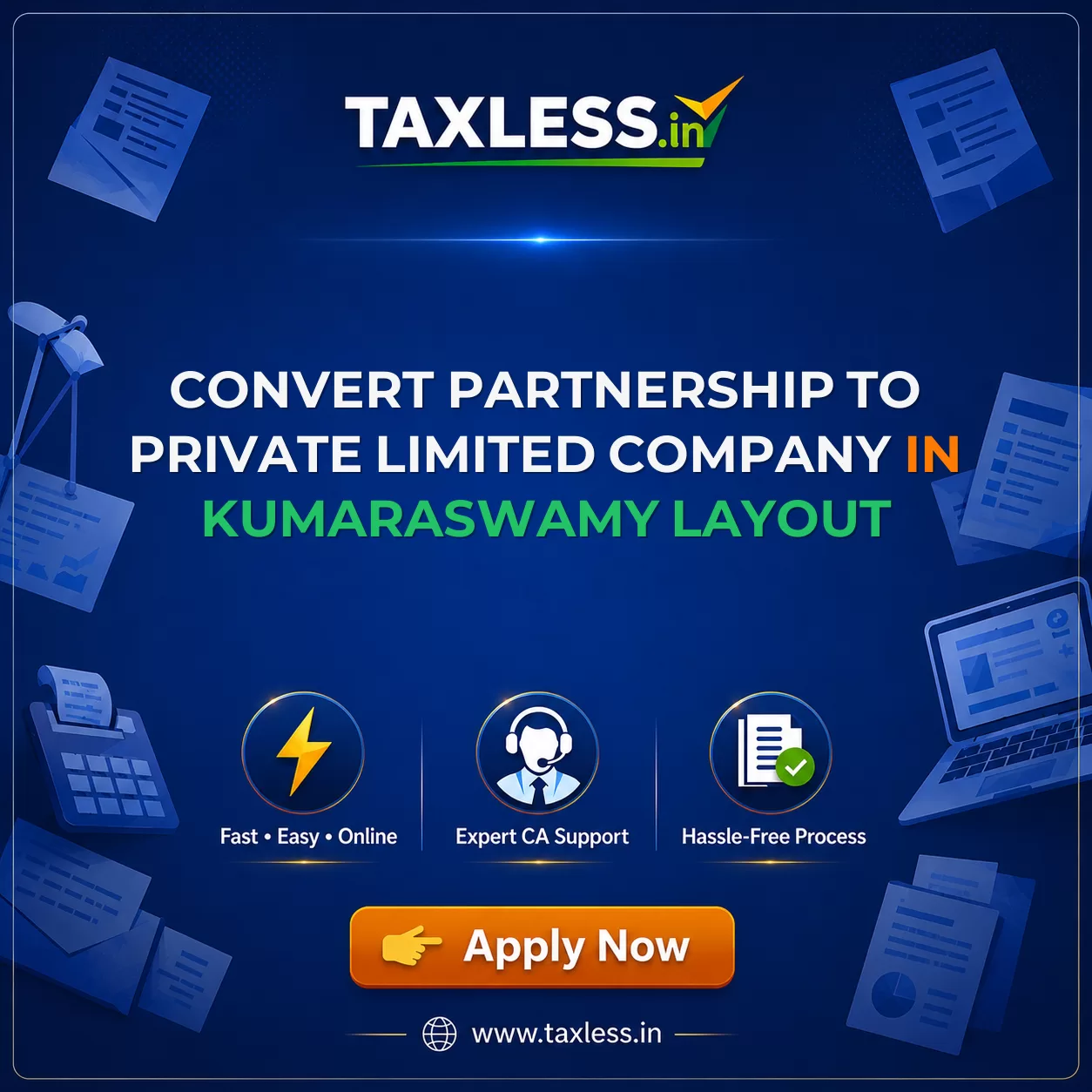 Convert Partnership To Private Limited Company in Kumaraswamy Layout