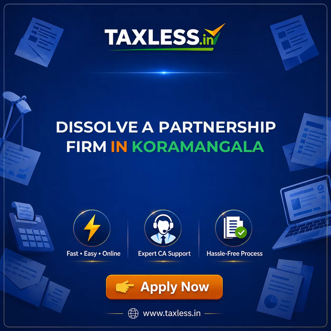 Dissolve A Partnership Firm in Koramangala