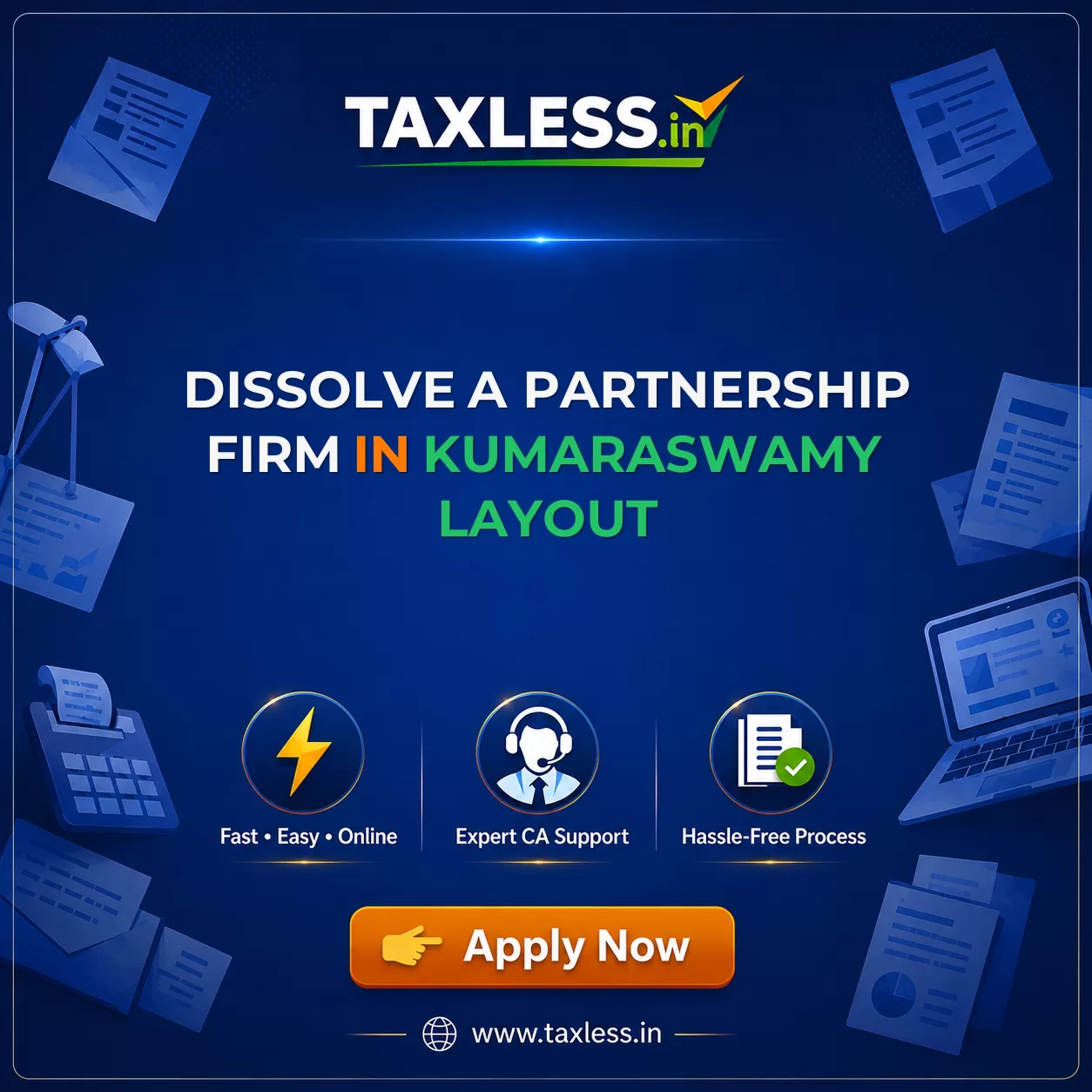 Dissolve A Partnership Firm in Kumaraswamy Layout