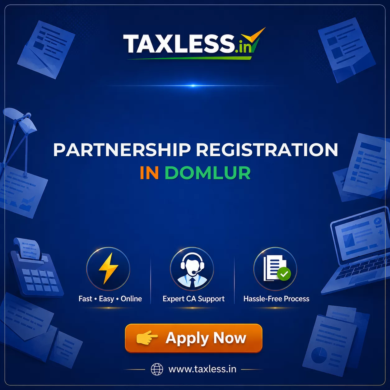 Partnership Registration in Domlur