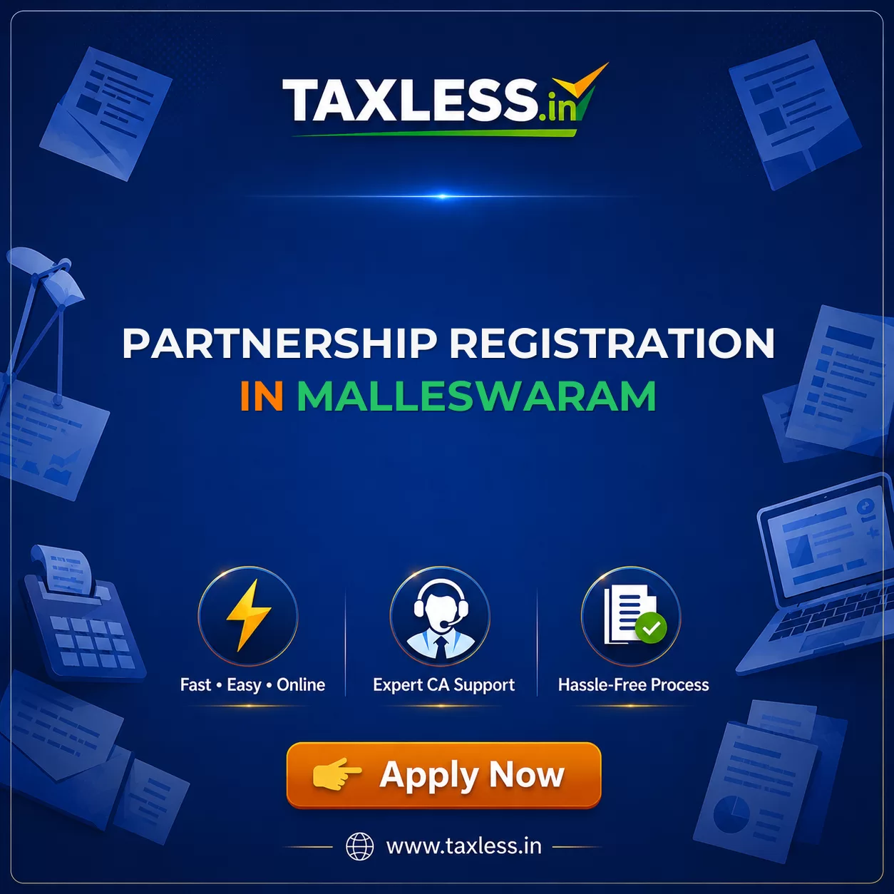 Partnership Registration in Malleswaram