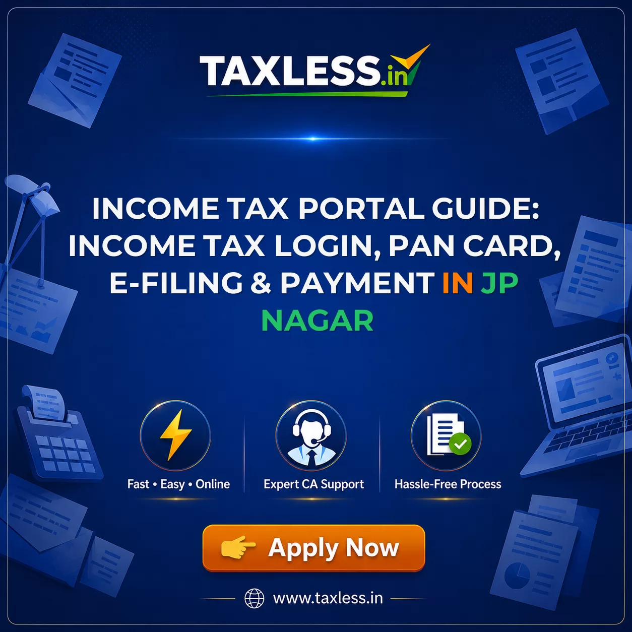 Income Tax Portal Guide: Income Tax Login, PAN Card, e-Filing & Payment in Jp Nagar