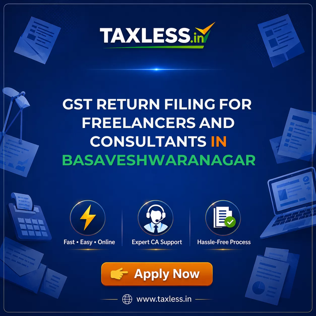 GST Return Filing for Freelancers and Consultants in Basaveshwaranagar
