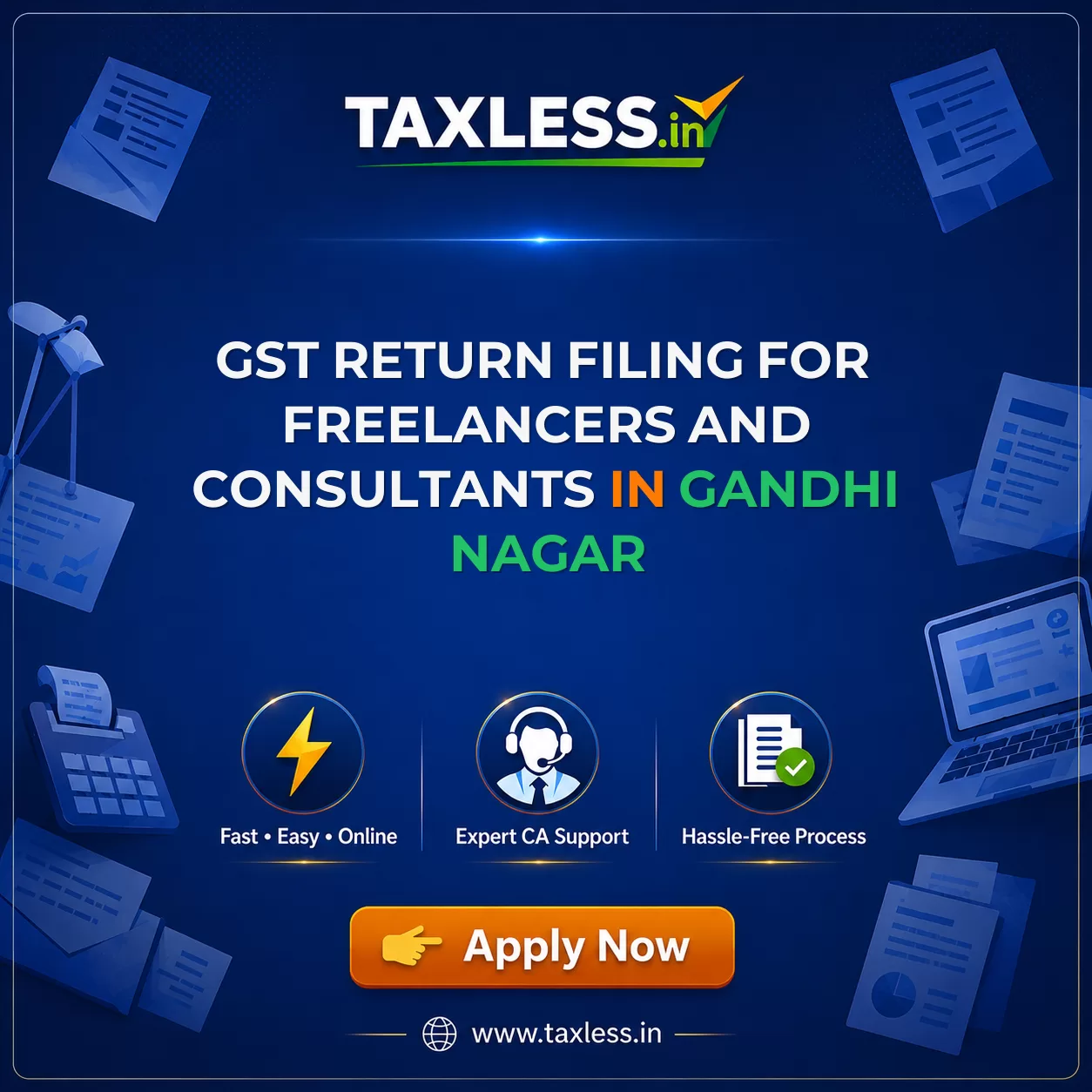 GST Return Filing for Freelancers and Consultants in Gandhi Nagar