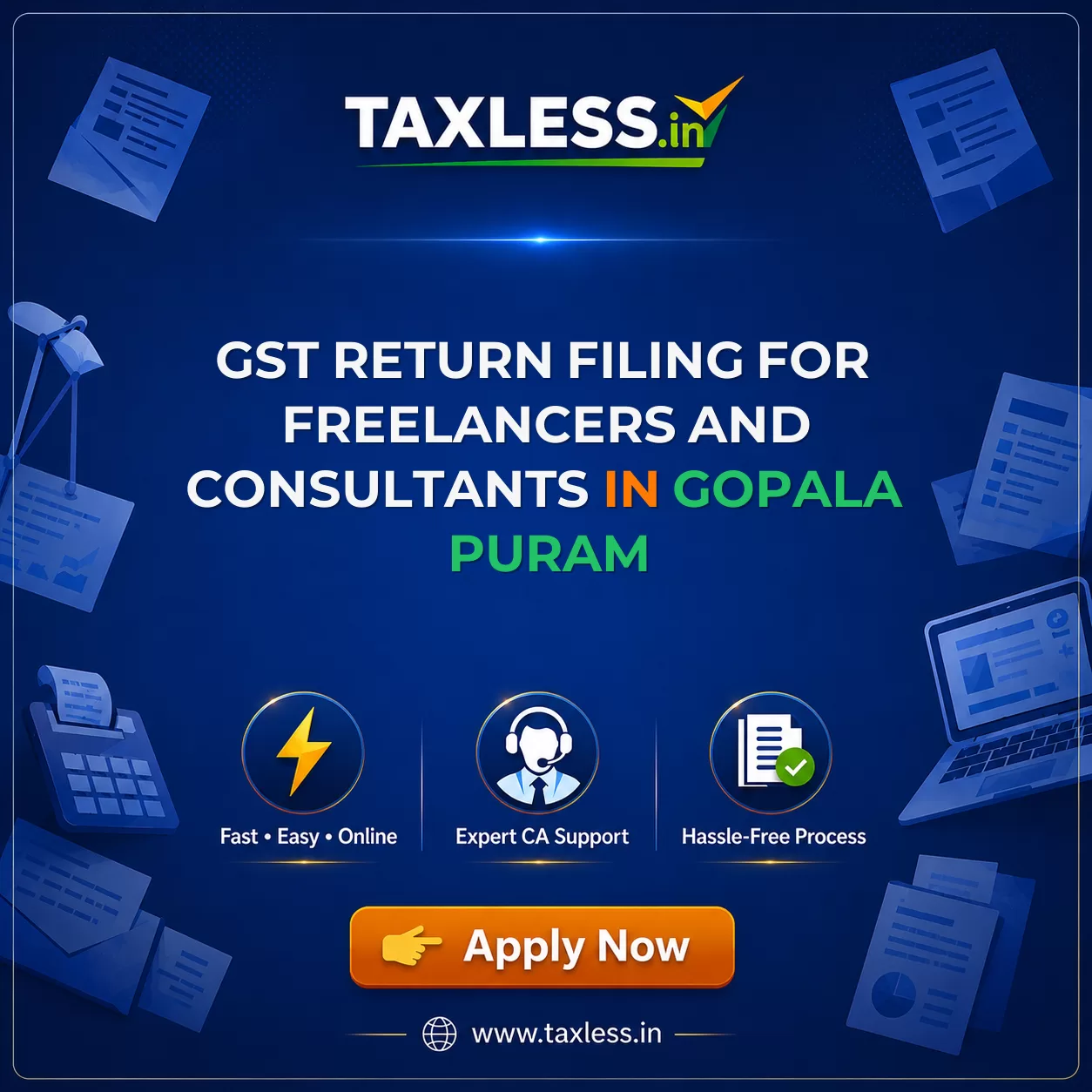 GST Return Filing for Freelancers and Consultants in Gopala Puram