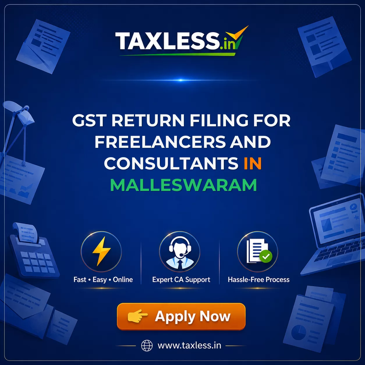 GST Return Filing for Freelancers and Consultants in Malleswaram