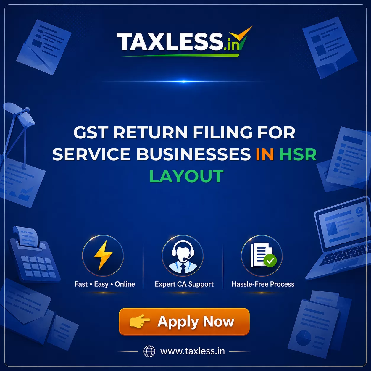 GST Return Filing for Service Businesses in Hsr Layout