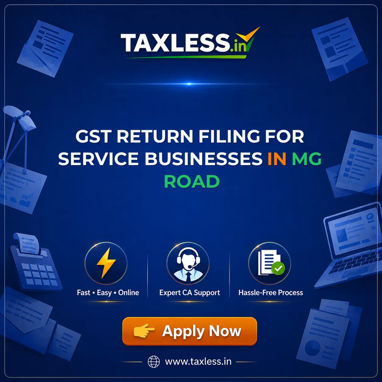 GST Return Filing for Service Businesses in Mg Road