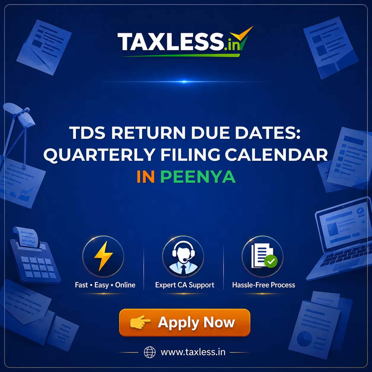TDS Return Due Dates: Quarterly Filing Calendar in Peenya