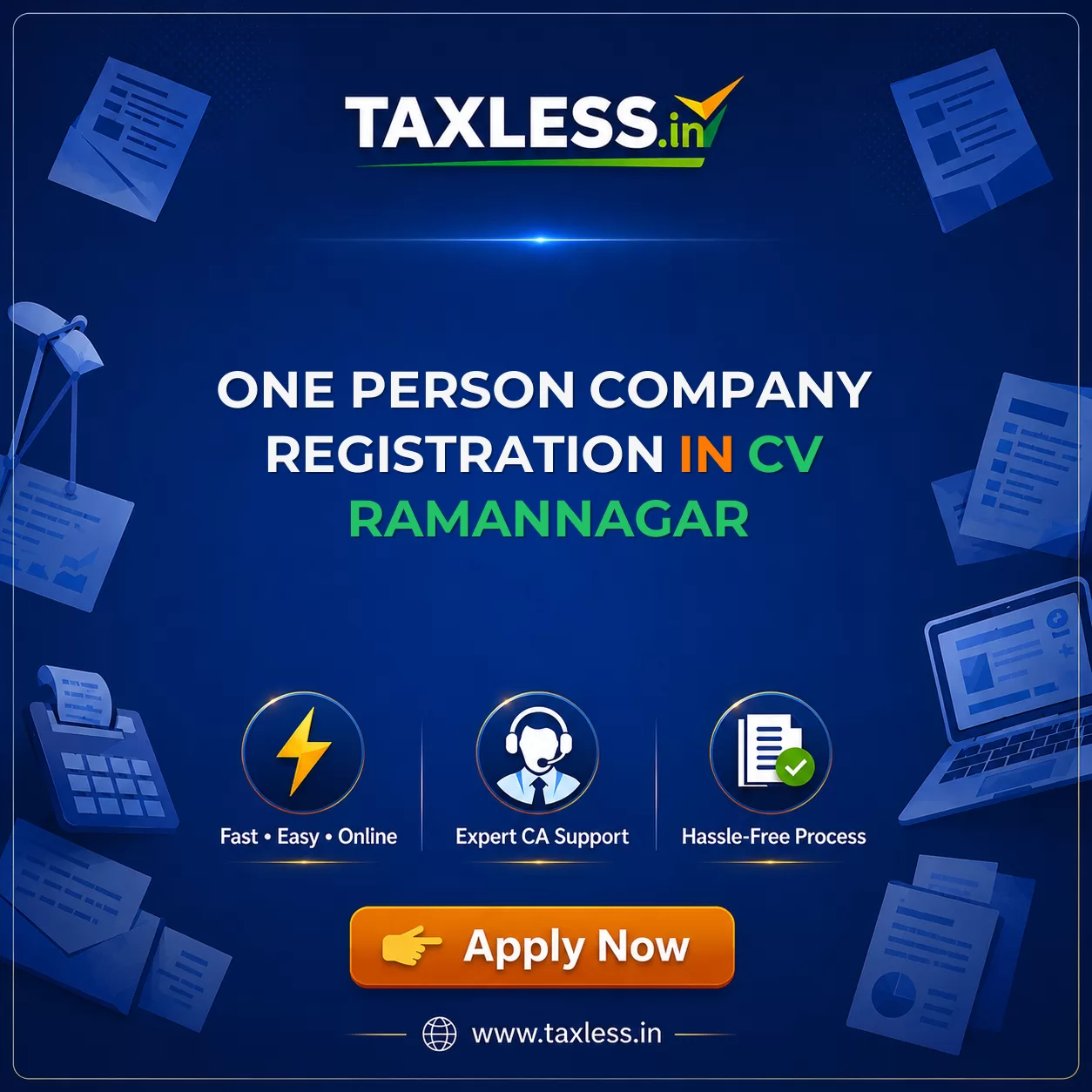 One Person Company Registration in Cv Ramannagar