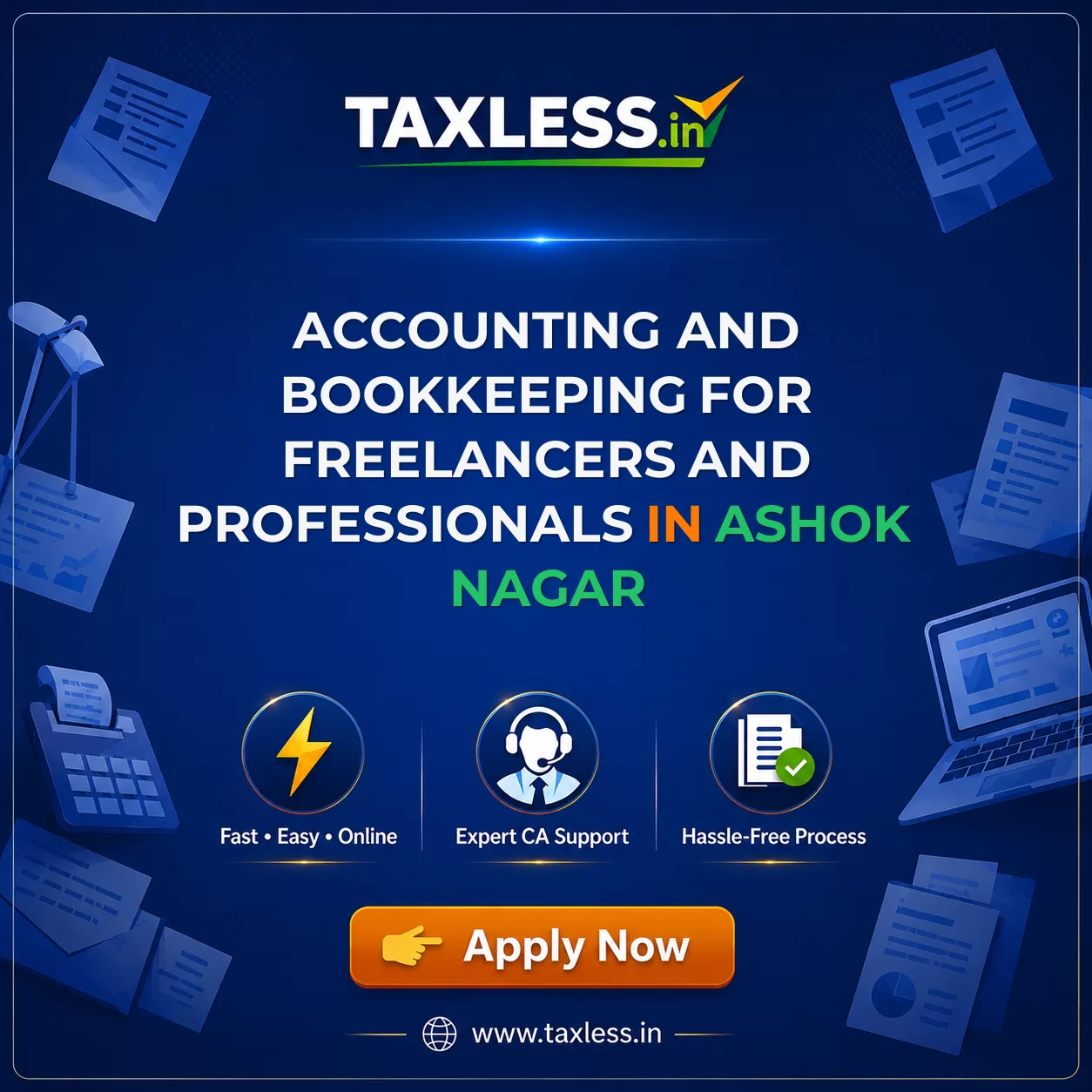 Accounting and Bookkeeping for Freelancers and Professionals in Ashok Nagar