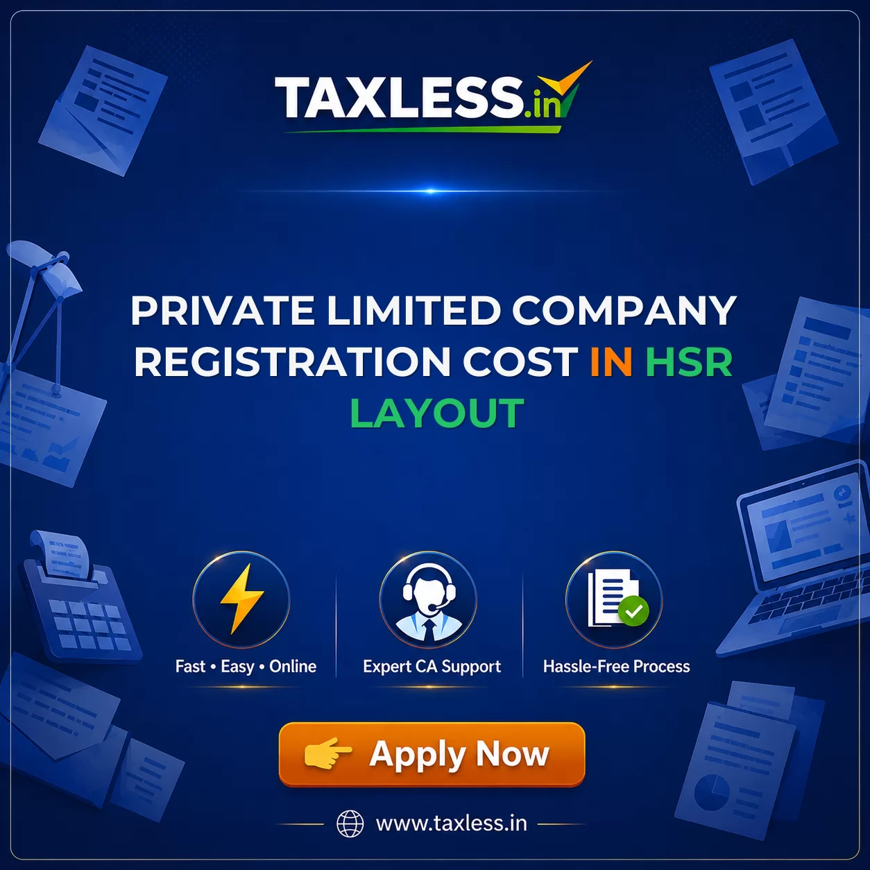 Private Limited Company Registration Cost in Hsr Layout