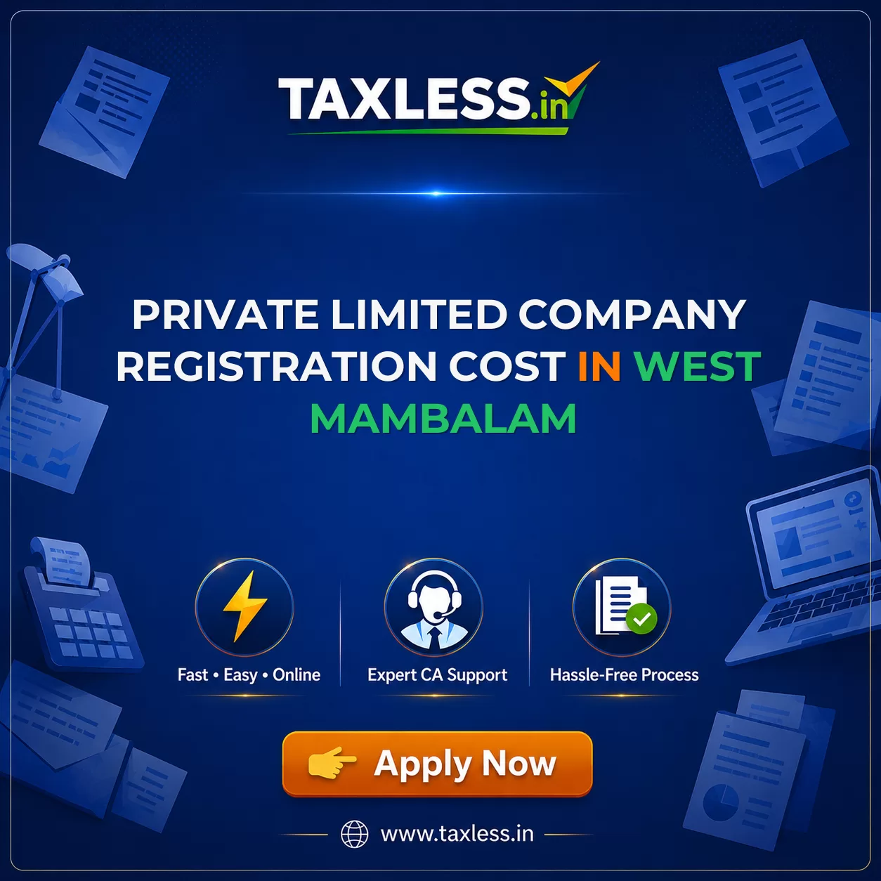 Private Limited Company Registration Cost in West Mambalam