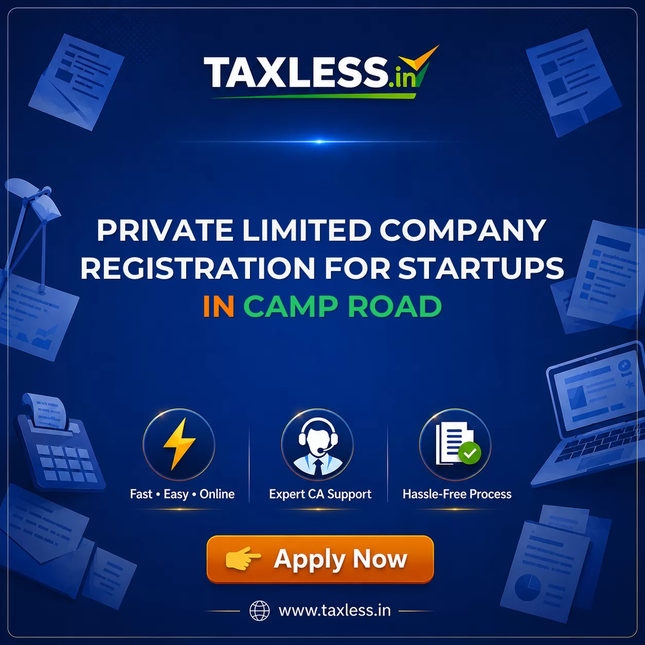 Private Limited Company Registration for Startups in Camp Road