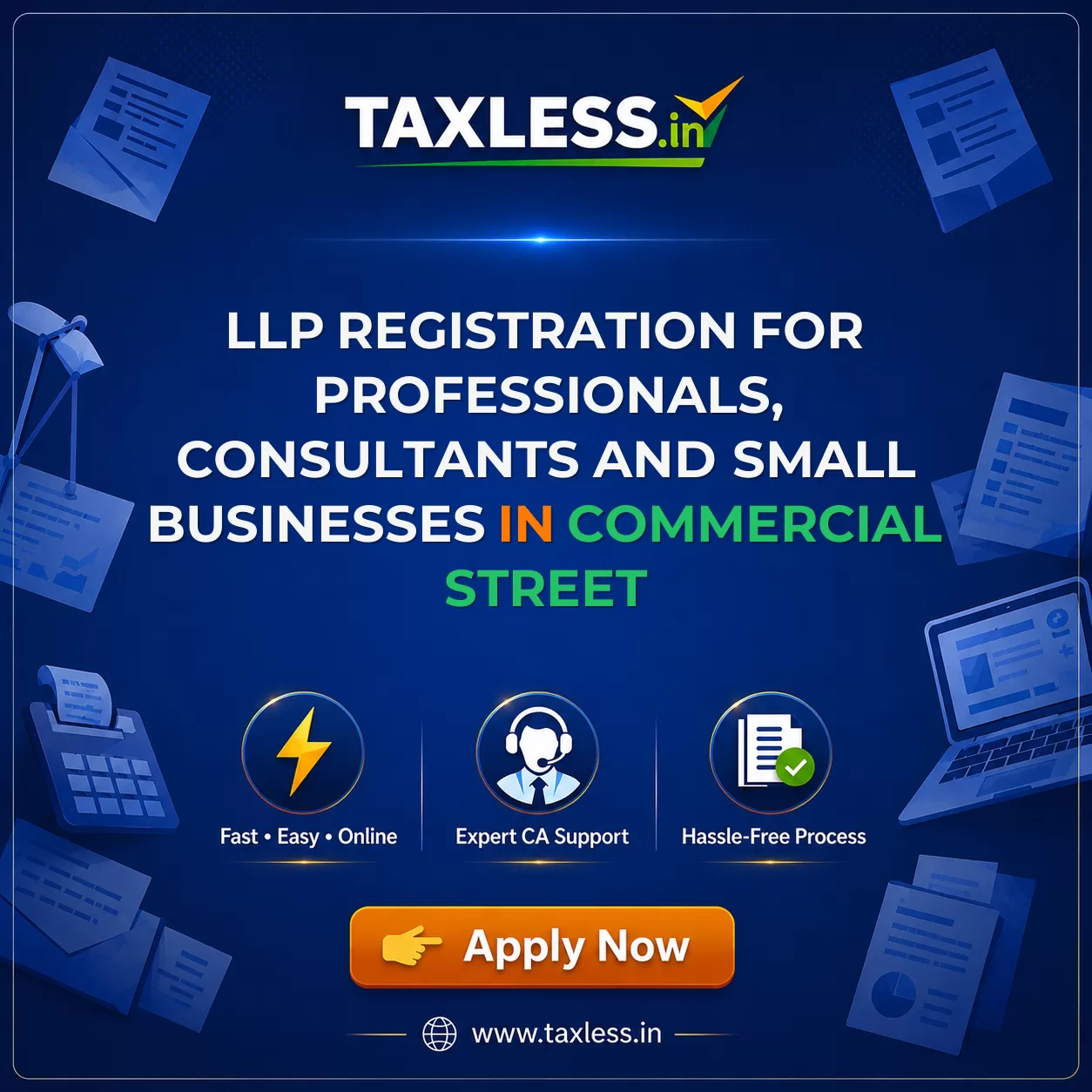 LLP Registration for Professionals, Consultants and Small Businesses in Commercial Street