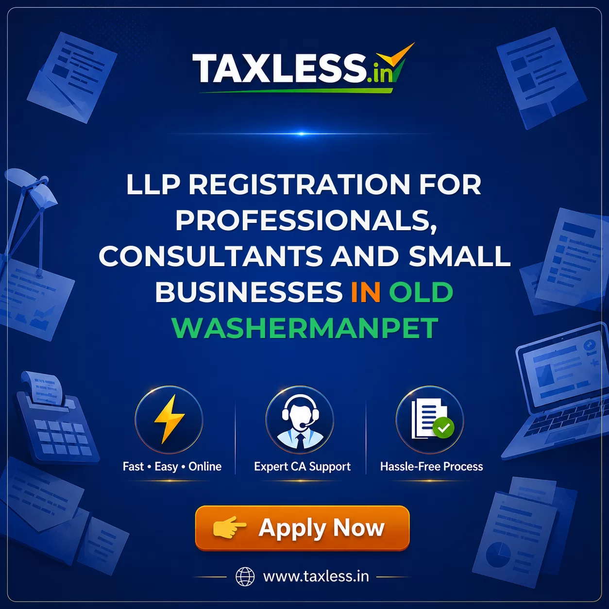 LLP Registration for Professionals, Consultants and Small Businesses in Old Washermanpet