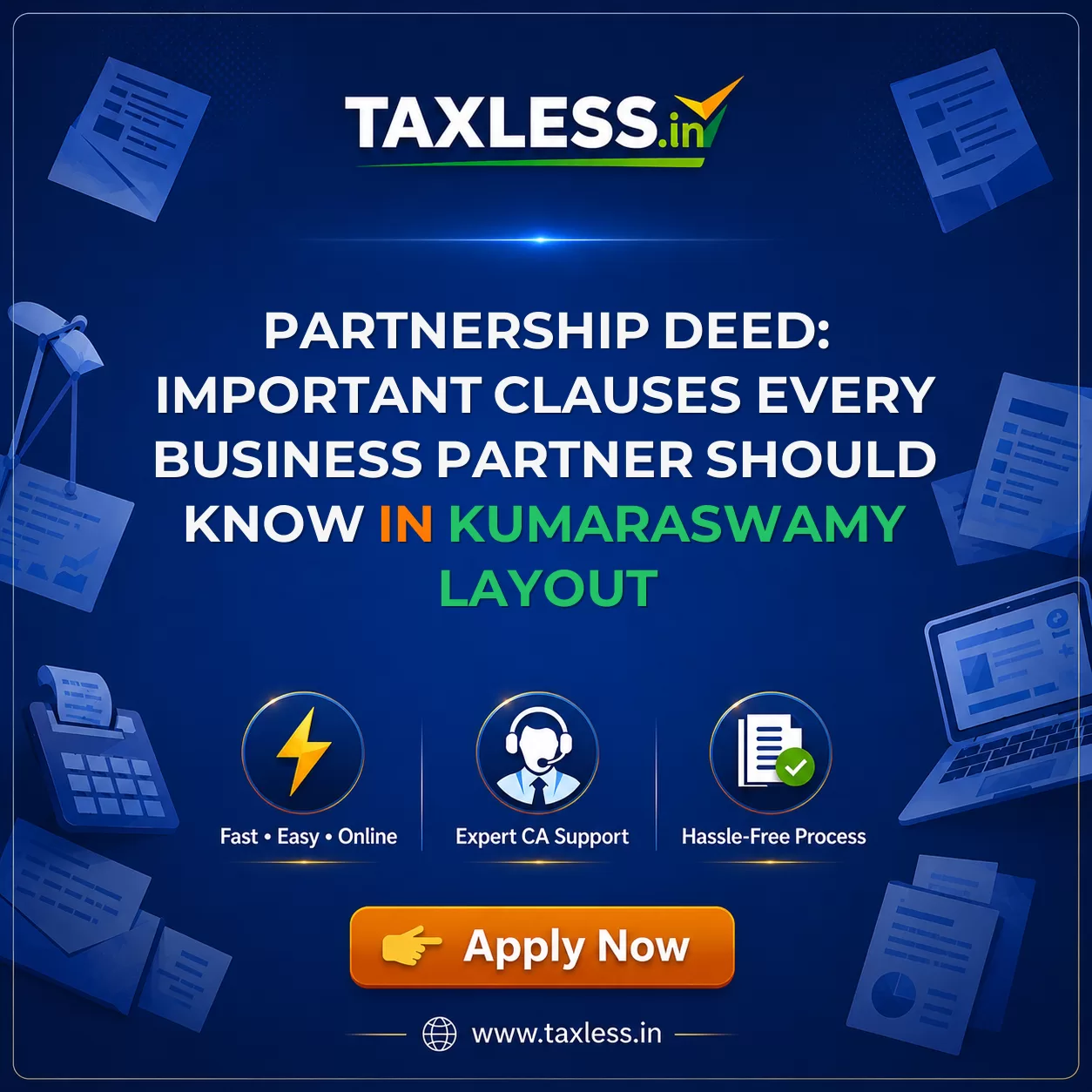Partnership Deed: Important Clauses Every Business Partner Should Know in Kumaraswamy Layout