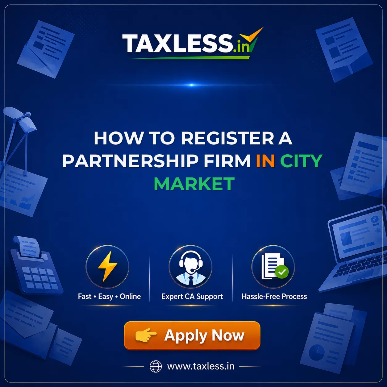 How to Register a Partnership Firm in City Market