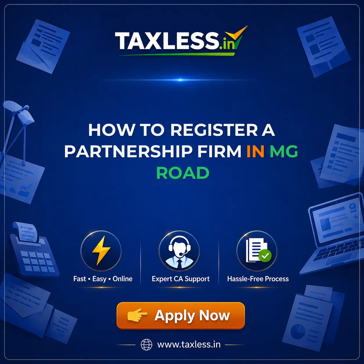 How to Register a Partnership Firm in Mg Road