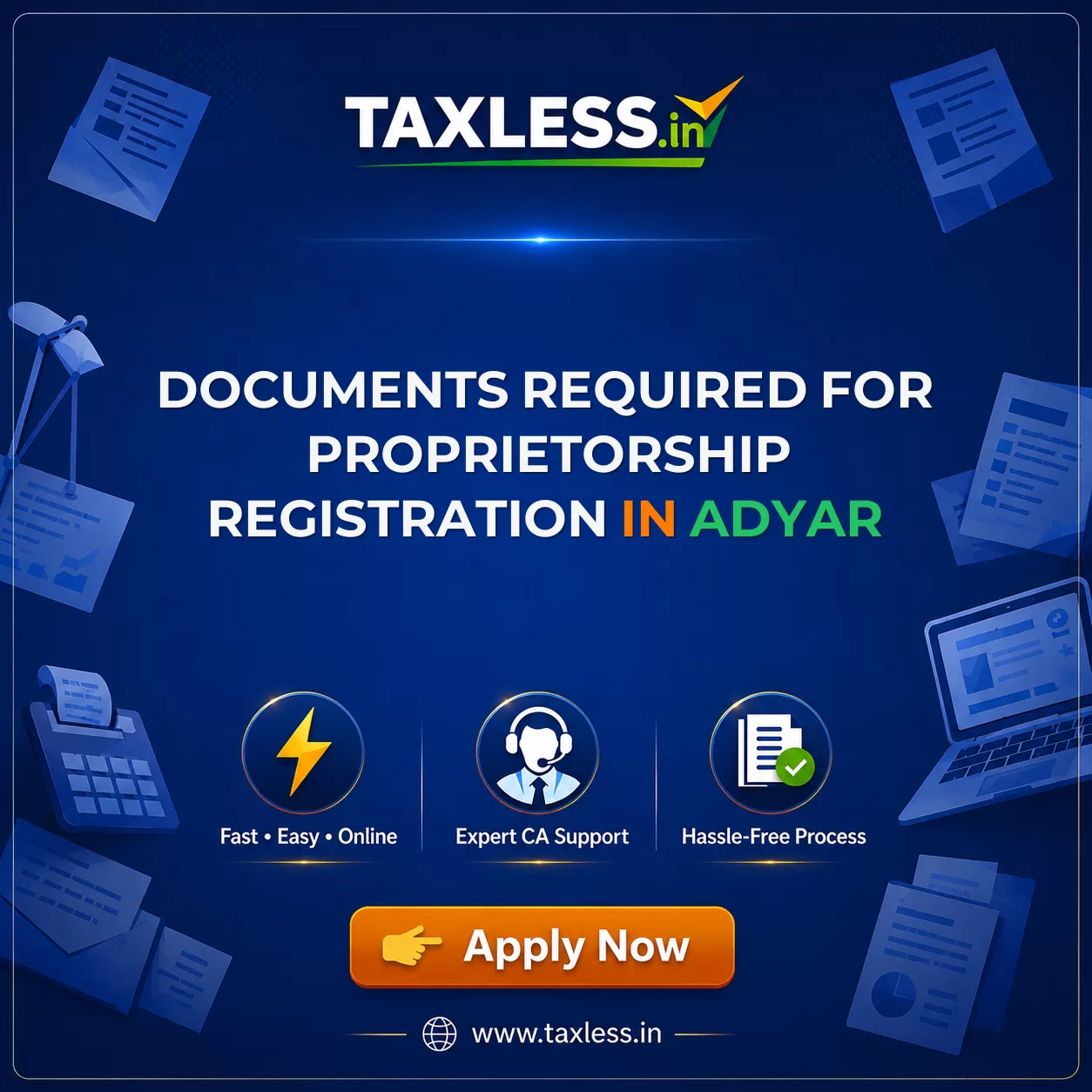Documents Required for Proprietorship Registration in Adyar