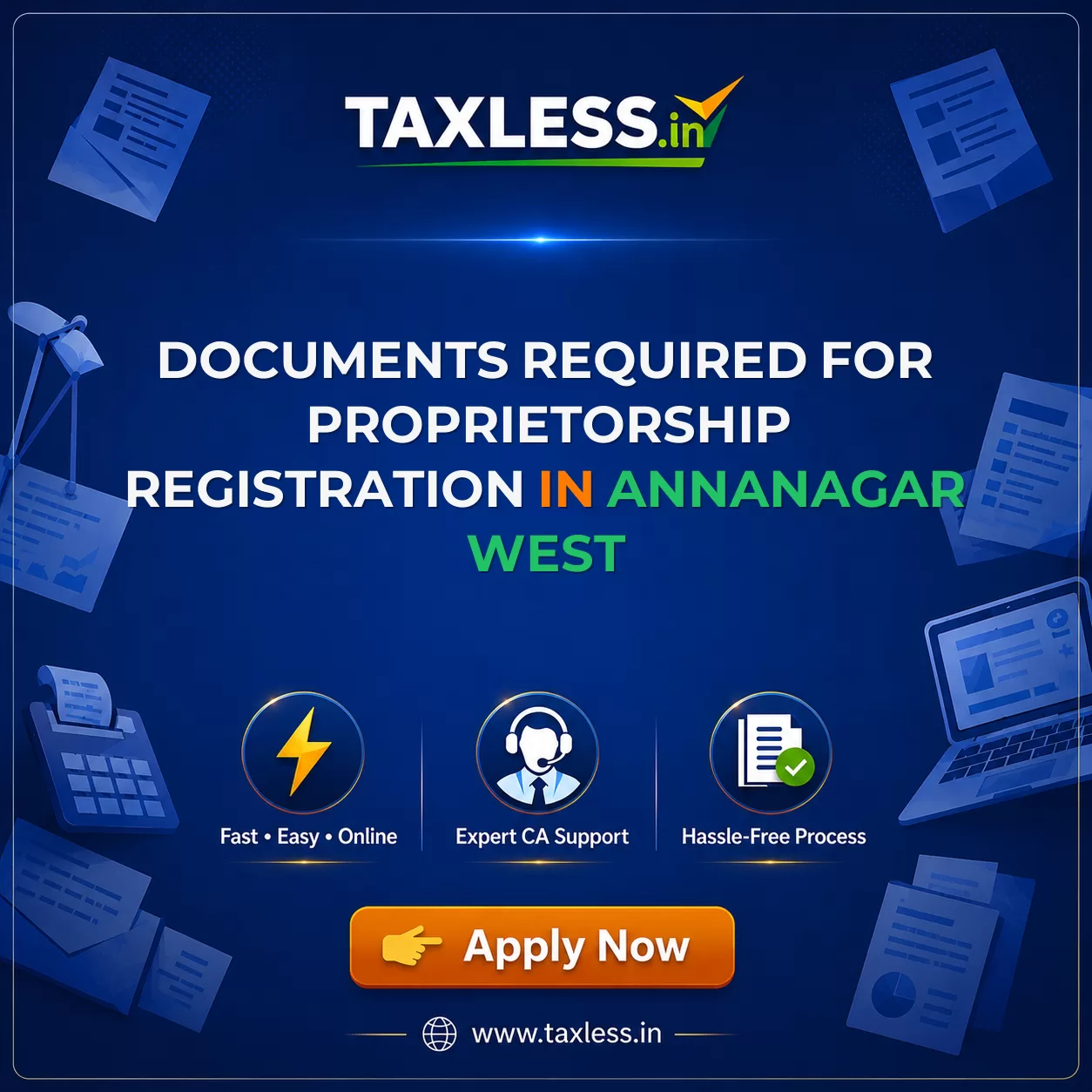 Documents Required for Proprietorship Registration in Annanagar West