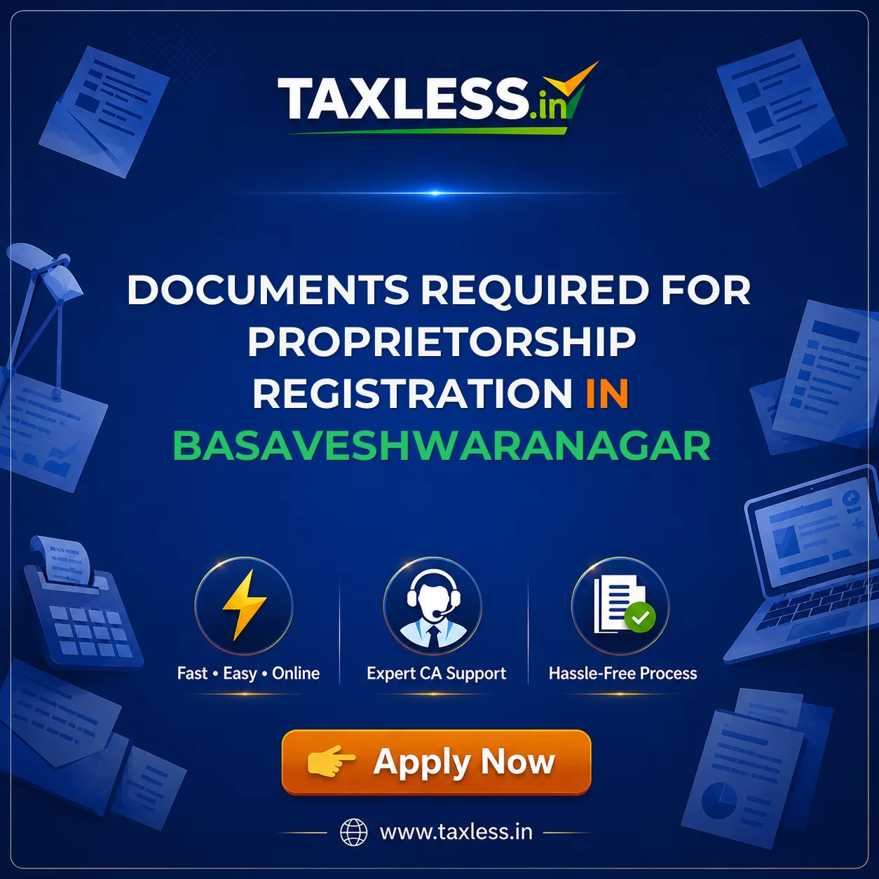 Documents Required for Proprietorship Registration in Basaveshwaranagar