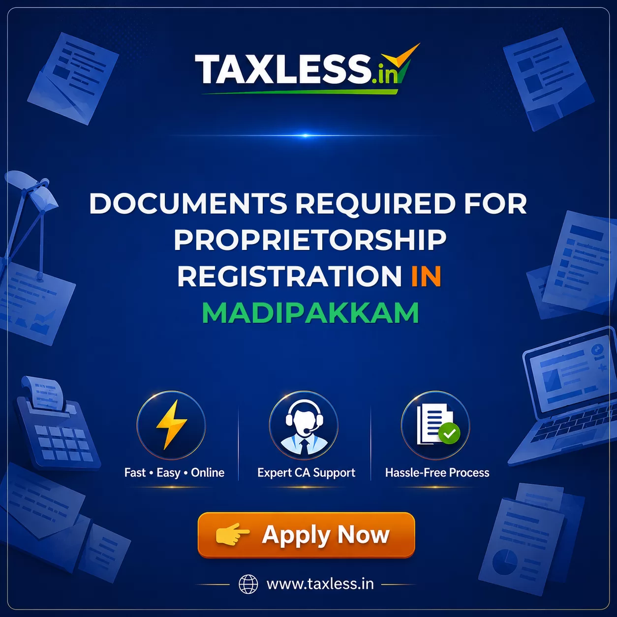 Documents Required for Proprietorship Registration in Madipakkam