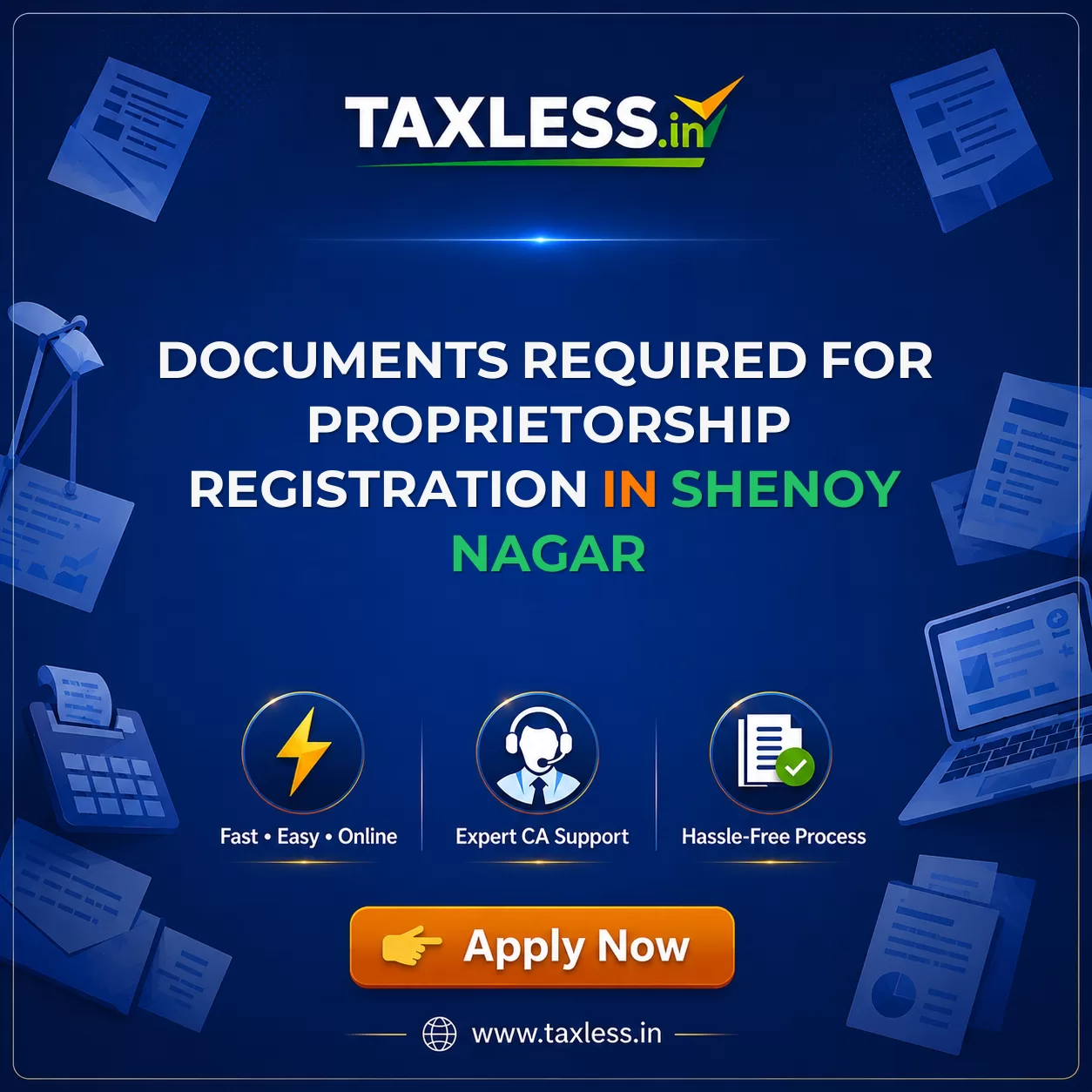 Documents Required for Proprietorship Registration in Shenoy Nagar