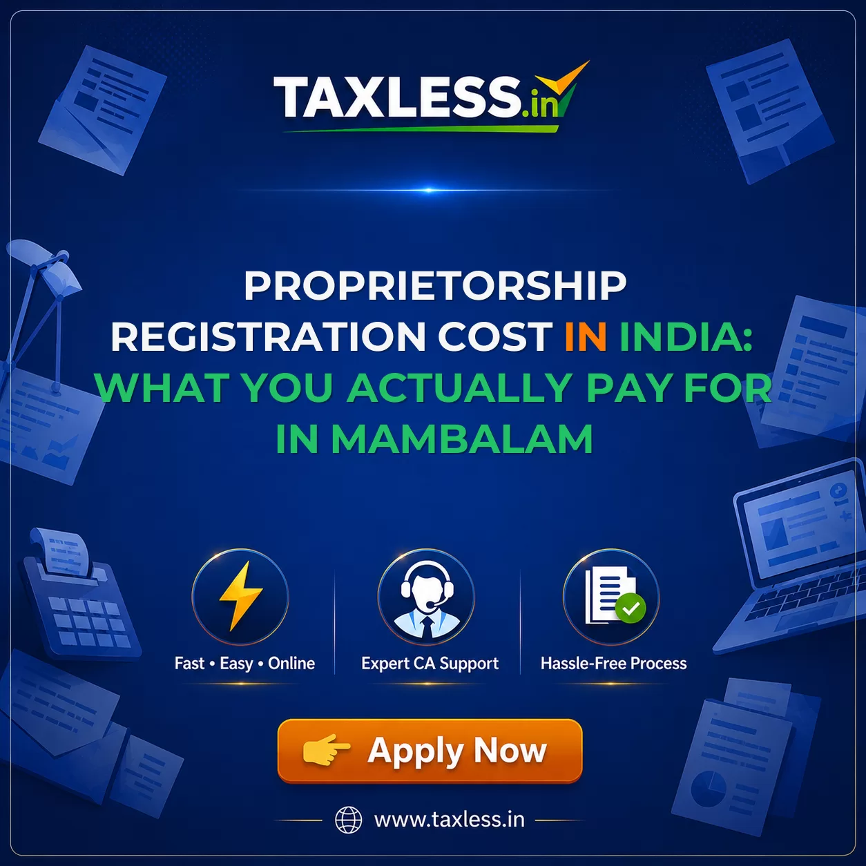 Proprietorship Registration Cost in India: What You Actually Pay For in Mambalam