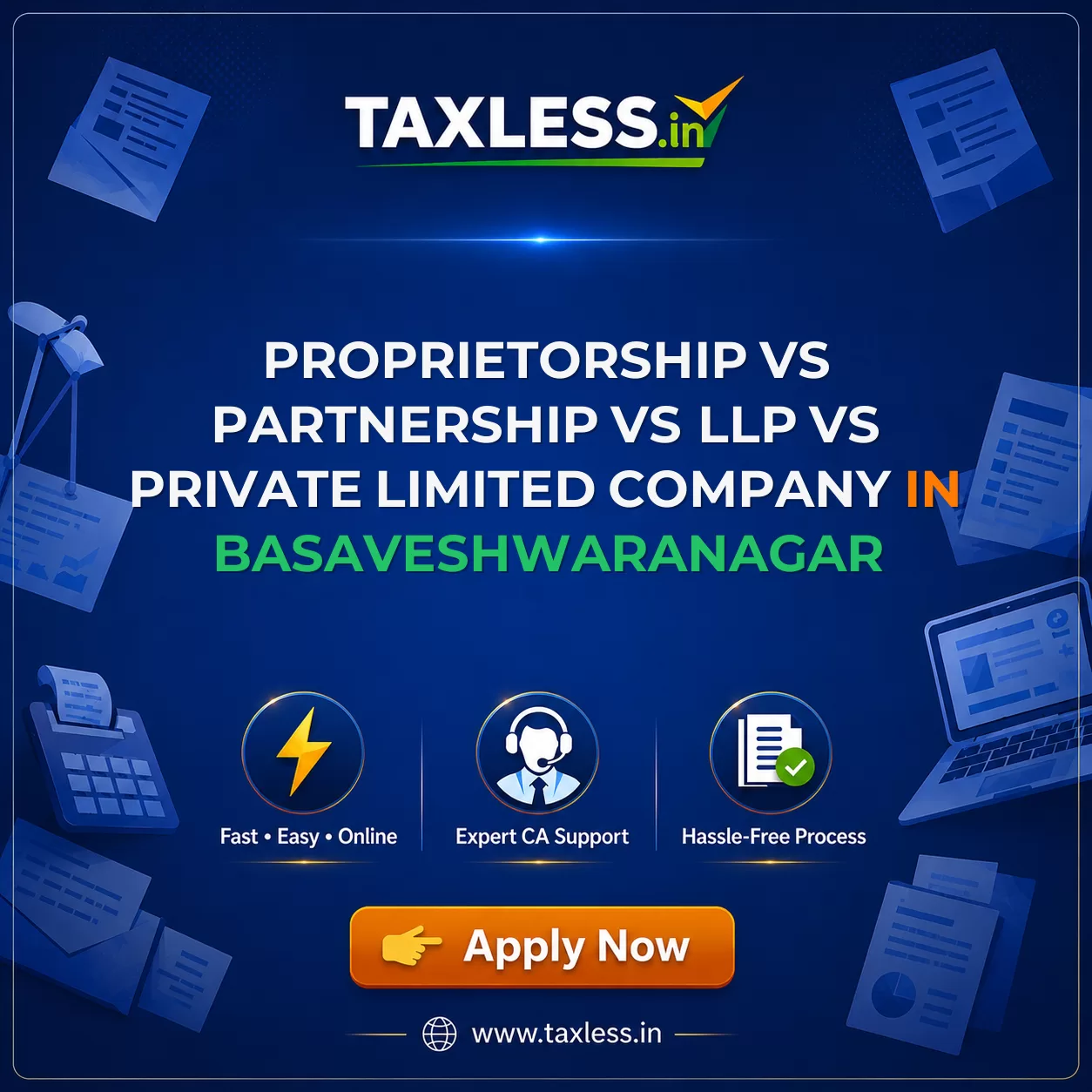 Proprietorship vs Partnership vs LLP vs Private Limited Company in Basaveshwaranagar